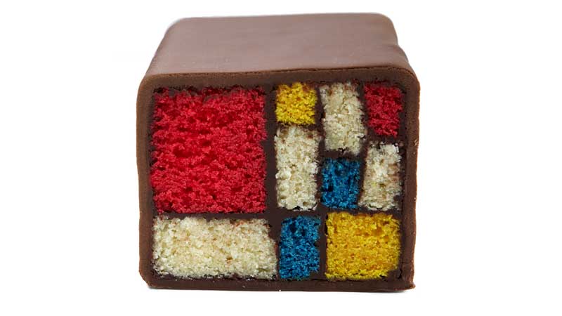 Mondrian-inspired battenberg
