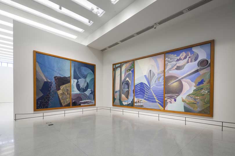 Installation view: 'Italian Futurism, 1909–1944: Reconstructing the Universe', Solomon R. Guggenheim Museum, New York, February 21–September 1, 2014