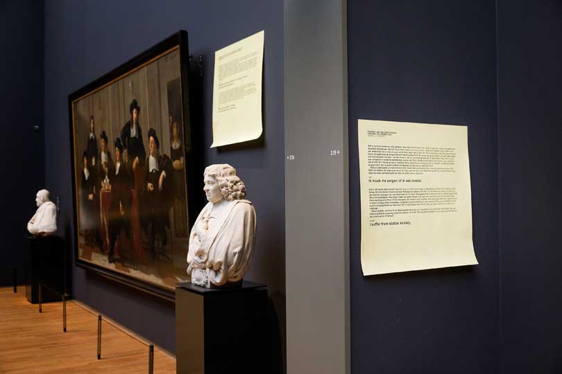 Post-It notes instruct visitors in 'Art is Therapy' at the Rijksmuseum