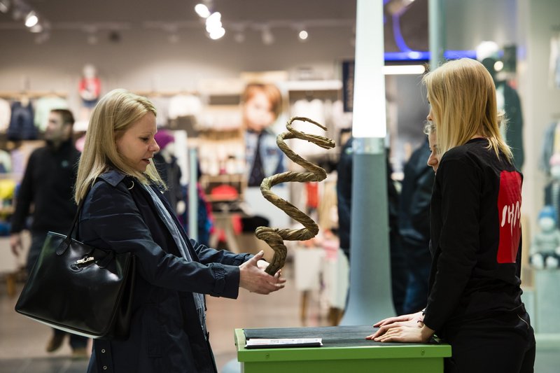 A tool used in log floating (Museum of Technology), seen in shopping centre Kaari.