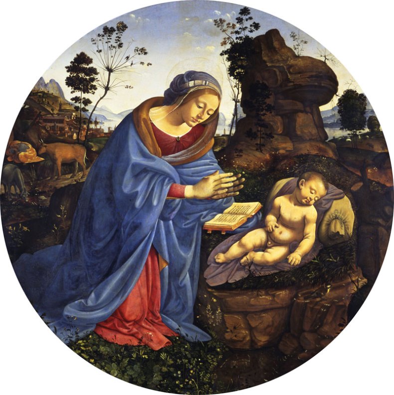 (c. 1490-1500), Piero di Cosimo (1462-1522), oil on wood panel, diameter 160cm.