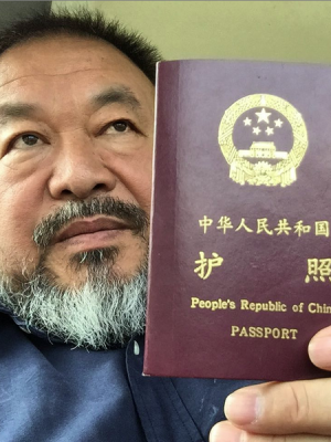 Ai Weiwei shows the world his passport via Instagram.