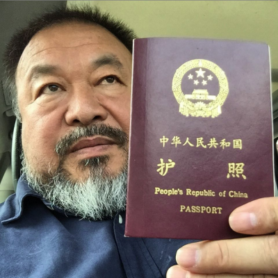 Ai Weiwei shows the world his passport via Instagram.