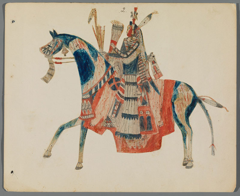 (c. 1890), Crow, Northern Plains, watercolour, graphite and coloured pencil on paper, 20.3 x 25.1cm. 