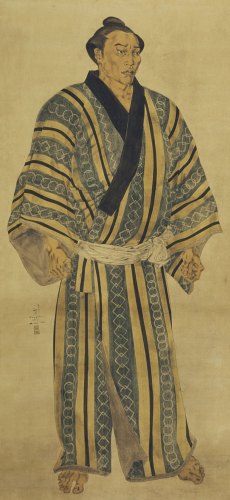 (1934), Foujita Tsuguharu (1886–1968), hanging scroll, ink and colour on paper, 156.9 × 72.4cm.