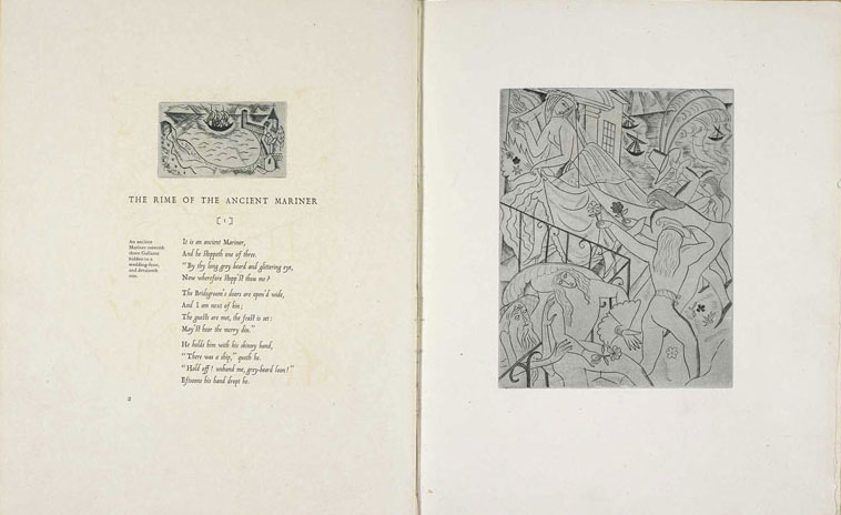 Illustration from the 1929 edition of Samuel Taylor Coleridge's The Rime of the Ancient Mariner, David Jones.