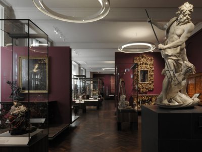 Installation image of the Victoria and Albert Museum's Europe 1600 - 1815 Galleries. Photo: David Grandorge