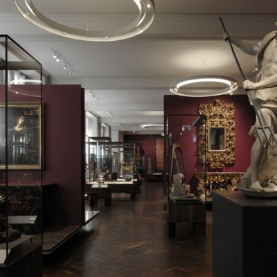 Installation image of the Victoria and Albert Museum's Europe 1600 - 1815 Galleries. Photo: David Grandorge