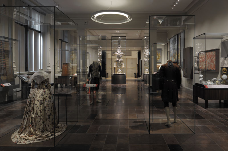 Installation image of the Victoria and Albert Museum's Europe 1600 - 1815 Galleries. Photo: David Grandorge