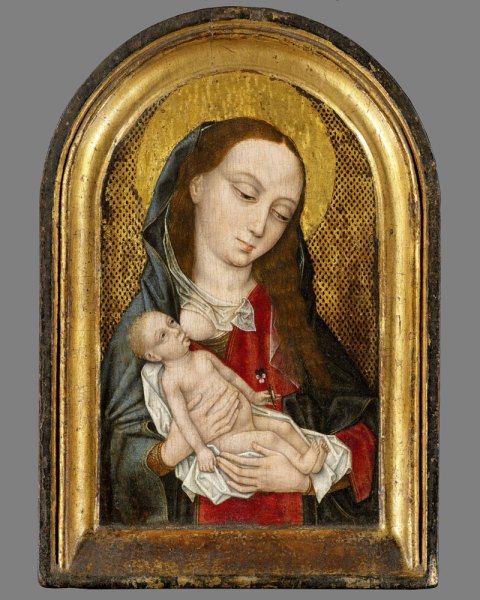 (c. 1500), follower of Rogier van der Weyden, oil and gold on Baltic oak panel, in an integral frame, 29 × 20cm.