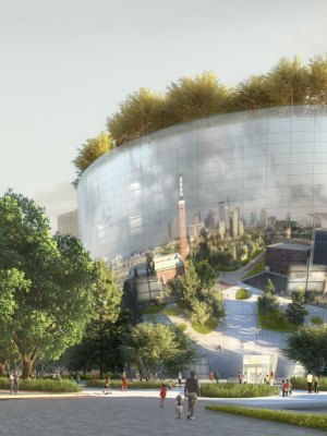 Artist's impression showing the exterior of the Public Art Depot, designed by MVRDV