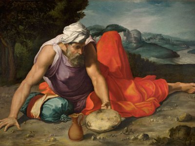 Elijah in the Desert (c. 1545–47), Daniele da Volterra