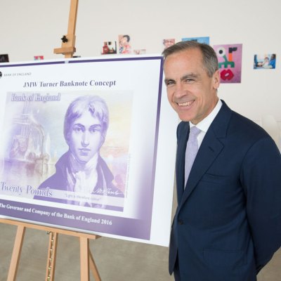 Bank of England Governer Mark Carney unveiled the design for a new £20 at Turner Contemporary today (22 April).