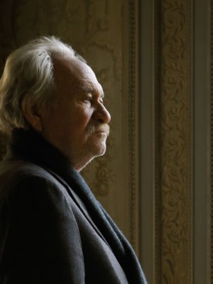 Jannis Kounellis photographed at the Monnaie de Paris, March 2016.