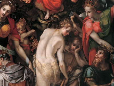 Allegory of the Immaculate Conception (detail; 1566), Carlo Portelli.