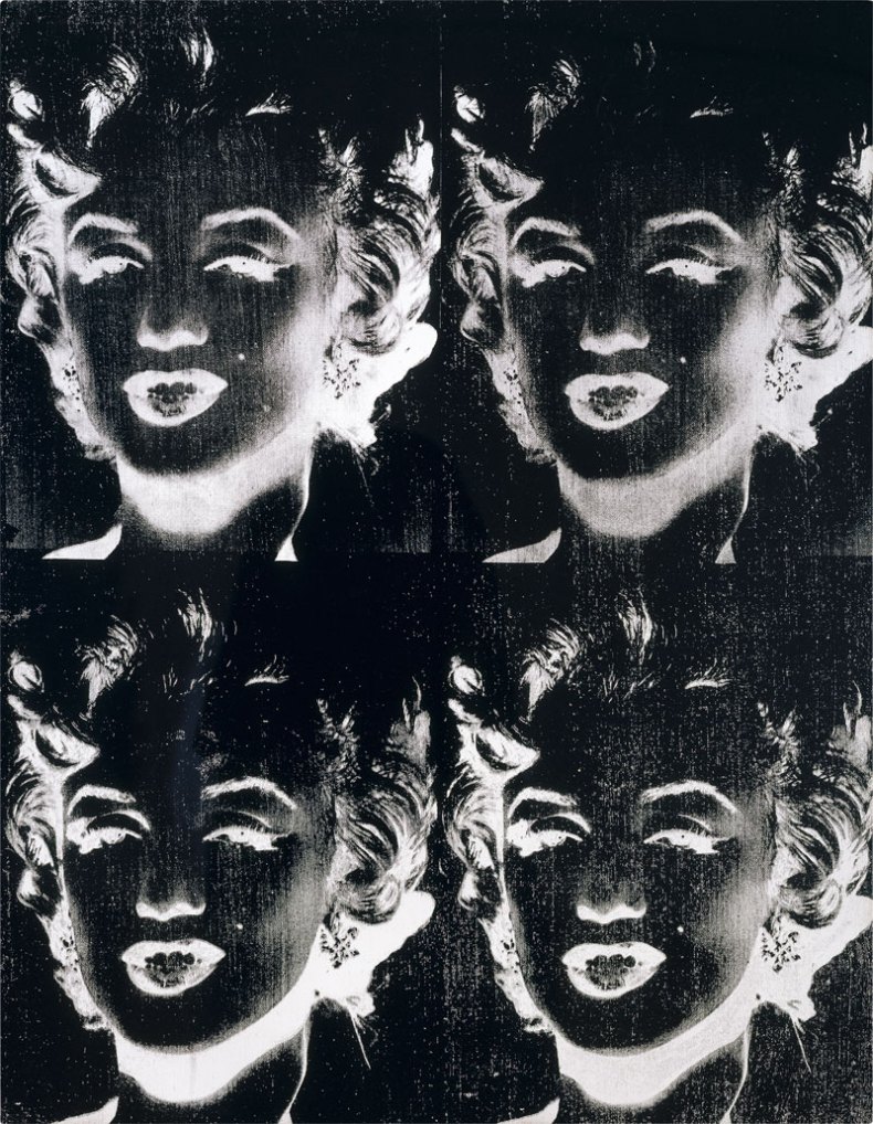 andy warhol marilyn monroe black and white