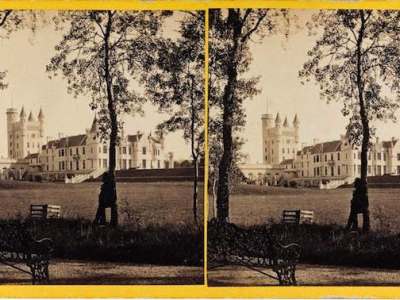 Stereocard depicting Balmoral Castle from the north-west (1863), George Washington Wilson (1823–90) & Co., Aberdeen. © National Museums Scotland