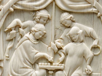 Mirror valve: game of chess, from the Louvre collection