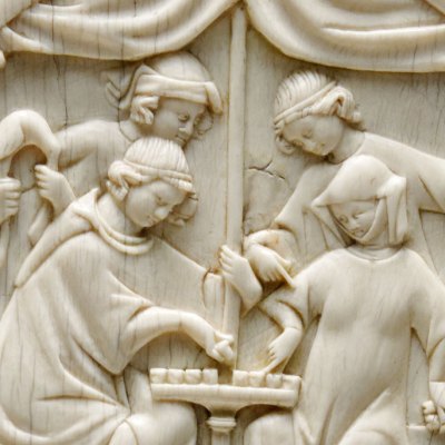 Mirror valve: game of chess, from the Louvre collection