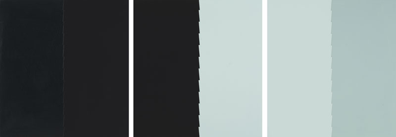 Light Triptych, Blue with Dark (2015), Tess Jaray