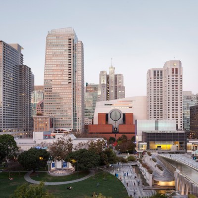 View of SFMOMA from Yerba Buena Gardens