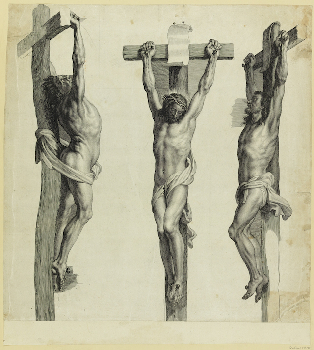 Christ on the Cross between two thieves