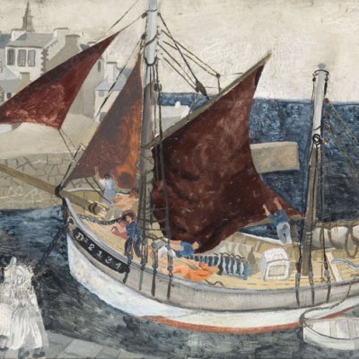Boat in Harbour, Brittany (1929), Christopher Wood.