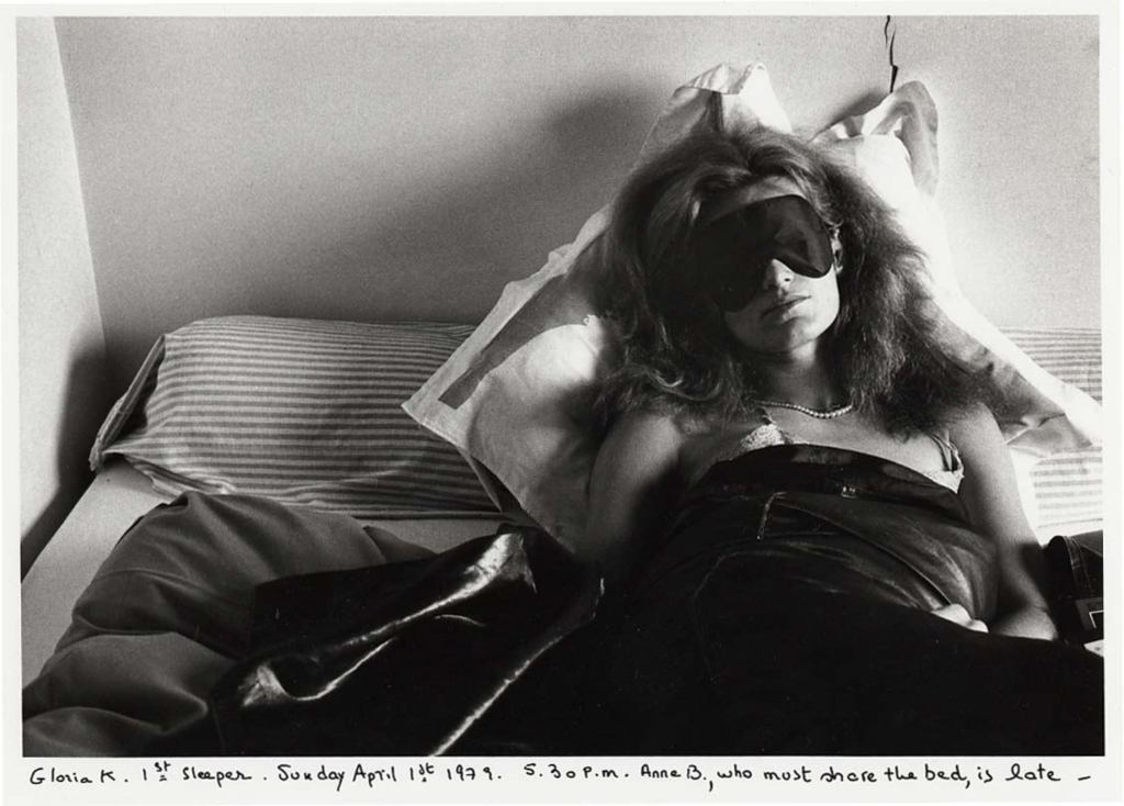 Gloria K., first sleeper. Anne B., second sleeper (1979), Sophie Calle