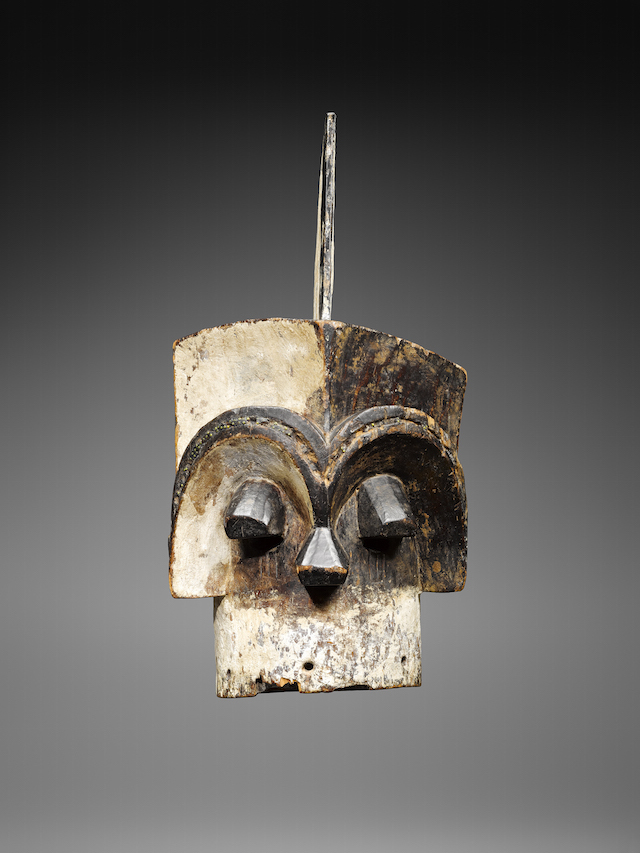 Helmet mast (emboli or m'boli), c. 1880, Kota, Gabon.