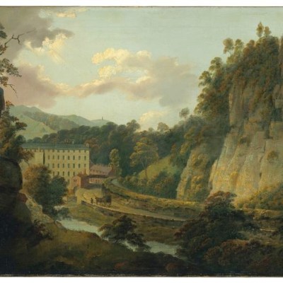 Arkwright's cotton mill, Cromford (c. 1795–6), Joseph Wright of Derby