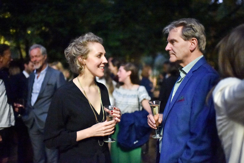 Imelda Barnard and David Adshead at the Apollo summer party 2016