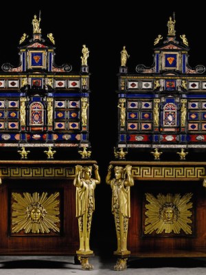 Pietre dure cabinets