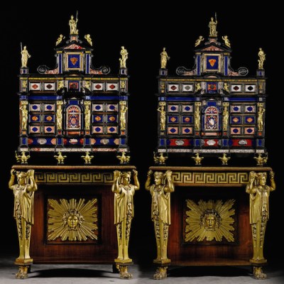 Pietre dure cabinets