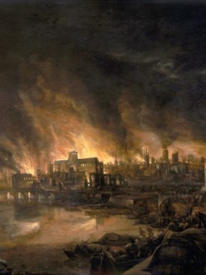 Detail of the Great Fire of London by an unknown painter. Photo: Wikimedia Commons