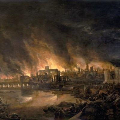 Detail of the Great Fire of London by an unknown painter. Photo: Wikimedia Commons