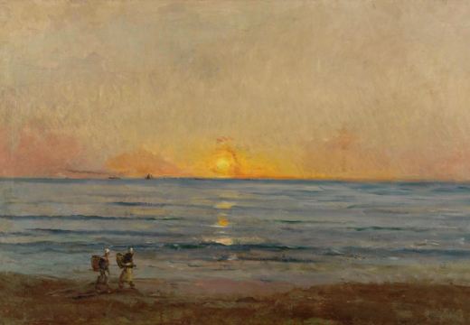 Sunset near Villerville (c. 1876), Charles François Daubigny