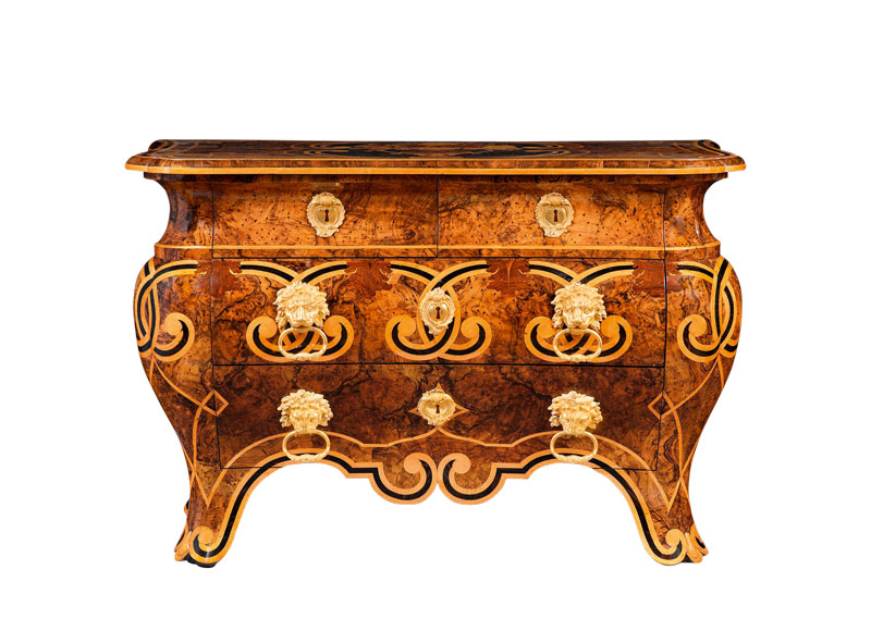 Bombe commode (c. 1760), Pietro Piffetti. Burzio. TEFAF New York Fall