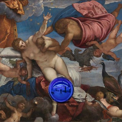 Gazing Ball (Tintoretto The Origin of the Milky Way) (2016), Jeff Koons.
