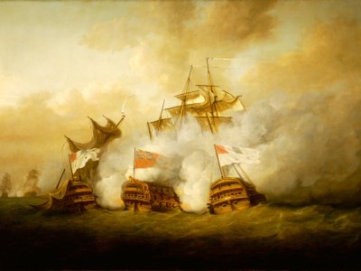 The Brunswick and the Vengeur du Peuple at the Battle of the First of June, 1794 (1795), Nicholas Pocock. National Maritime Museum, Greenwich
