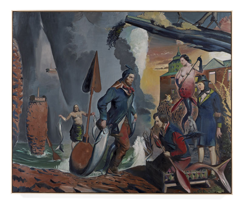 Der Fischzug (2016), Neo Rauch. Courtesy David Zwirner, New York/London