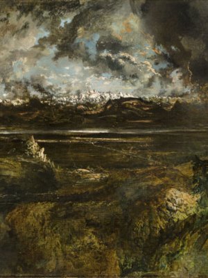 Mont Blanc Seen from La Faucille, Storm Effect (begun 1834), Théodore Rousseau. Ny Carlsberg Glyptotek, Copenhagen