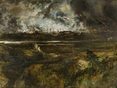 Mont Blanc Seen from La Faucille, Storm Effect (begun 1834), Théodore Rousseau. Ny Carlsberg Glyptotek, Copenhagen