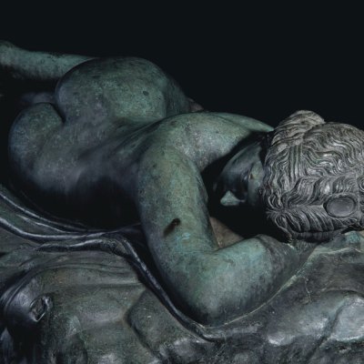 A bronze reclining figure of the Hermaphrodite (probably mid 17th century), Italy. Cast from the antique marble restored by Ippolito Buzzi in 1621-23. Christie's, estimate £200,000-300,000