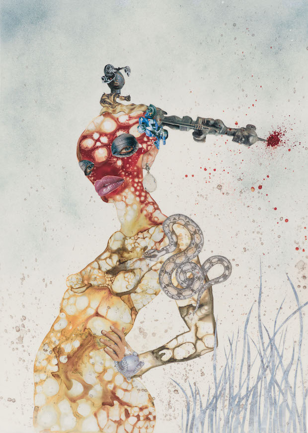 That's my death mask you're wearing, (2004), Wangechi Mutu.