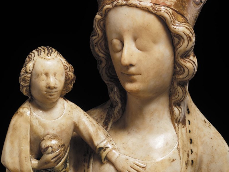 Alabaster Figure of the Virgin and Child, 14th Century. © The Trustees of the British Museum