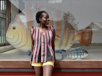 Nana Oforiatta-Ayim (founder of ANO) at ANO’s new space in Accra. Photo: Latifah Iddriss, courtesy of ANO