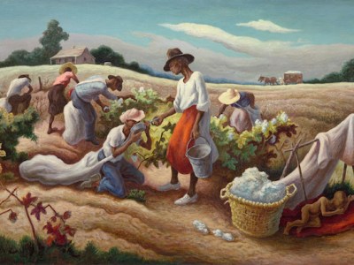 Cotton Pickers (1945), Thomas Hart Benton. © Benton Testamentary Trusts/UMB Bank Trustee/VAGA, NY/DACS, London