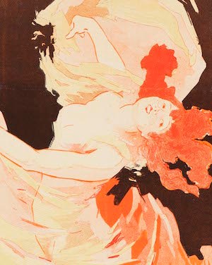 Detail of Folies-Bergère, La Loïe Fuller (1893), Jules Chéret.