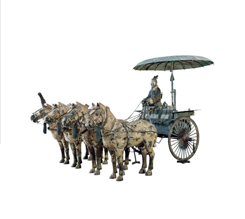 Modern replicas of Chariot models from the Qin dynasty (221–206 BC). Photo: Courtesy The Metropolitan Museum of Art