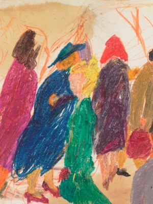Street Scene, (1958), Mimi Gross. Photo: Jeffrey Sturges; courtesy the artist